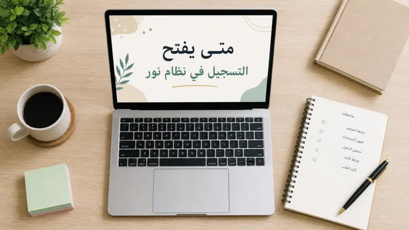 تجهيز الملفات اللازمة قبل موعد متى يفتح التسجيل في نظام نور
