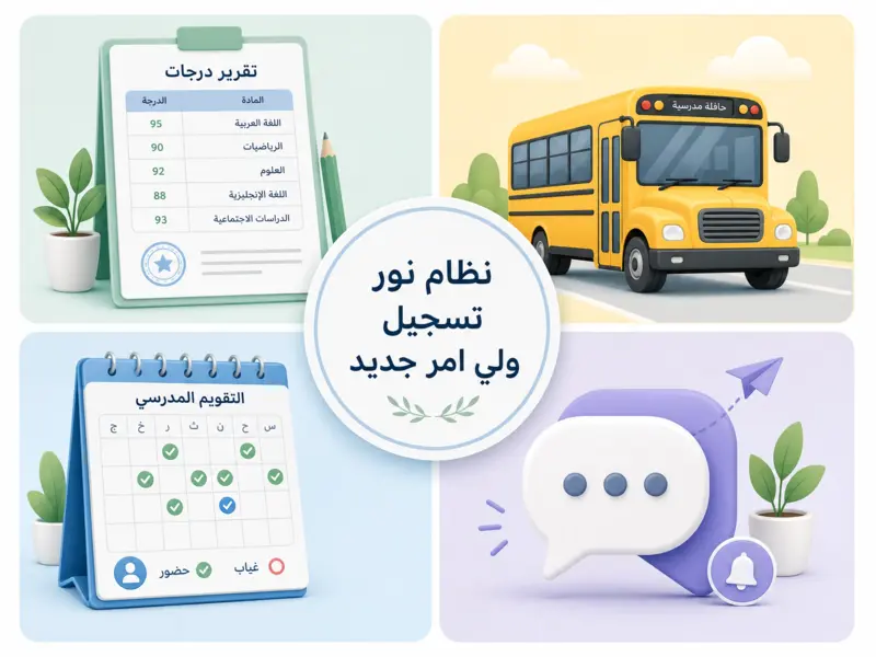 الخدمات التعليمية التي يقدمها نظام نور لولي الأمر والطلاب